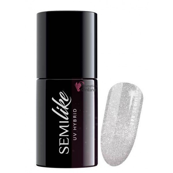 Oja UV Semilac 298 cu sclipici argintie Semilike 7 ml